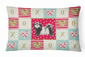 Dog Love Artwork Canvas Fabric Decorative Pillow - 194030280164