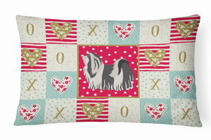 Dog Love Artwork Canvas Fabric Decorative Pillow - 194030279663