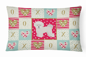 Dog Love Artwork Canvas Fabric Decorative Pillow - 194030279397