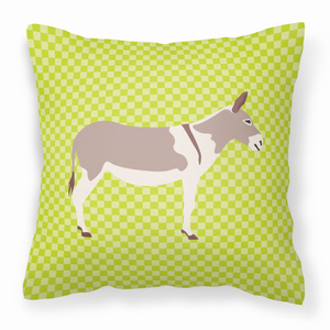 Green Check Themed Fabric Decorative Pillow - 638508932778