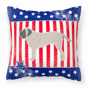 USA Patriotic With Dog Fabric Decorative Pillow - 638508514394