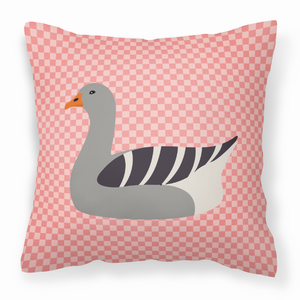 Pink Check Themed Fabric Decorative Pillow - 638508934987