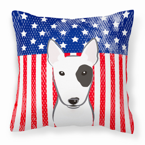 Carolines Treasures USA Design with Dog Fabric Decorative Pillow, 14 Inch, Soft Polyester