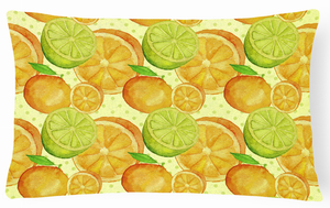 Watercolor Fruits and Vegetables Art Canvas Fabric Decorative Pillow - 638508885791