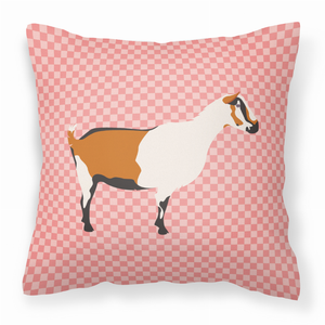Pink Check Themed Fabric Decorative Pillow - 638508934857