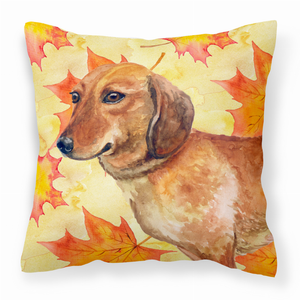 Fall Design with Dog Fabric Decorative Pillow - 652259220410
