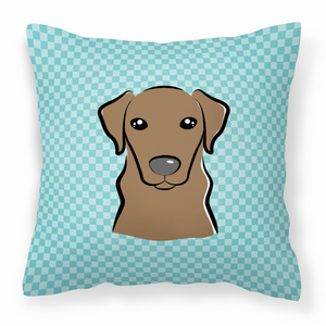 Dog Face Checkerboard Design Fabric Decorative Pillow - 615872896370