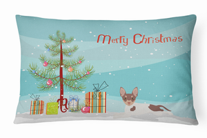 Christmas Tree Dog Art Canvas Fabric Decorative Pillow Style 2 - 194030035566