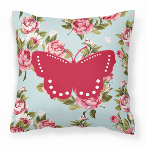 Butterfly Shabby Chic Fabric Decorative Pillow - 615872546121