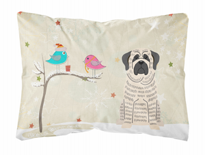 Caroline?s Treasures Christmas Presents Between Friends Dog Artwork Canvas Pillow, 12x16