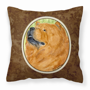 Portrait Artwork with Dog Brown Fabric Decorative Pillow - 615872502448
