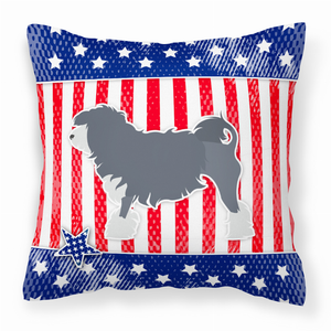 USA Design with Dog Fabric Decorative Pillow - 638508509185