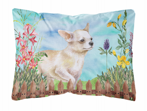 Spring Dog Art Canvas Fabric Decorative Pillow - 652259183050