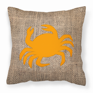 Carolines Treasures, Inc Sealife Burlap Fabric Decorative Pillow, Blue Orange Soft Home Accent