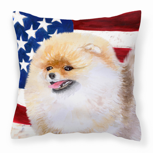 Patriotic With Dog Fabric Decorative Pillow - 652259221585