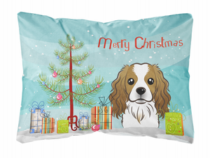 Carolines Treasures, Inc Christmas Tree and Dog Canvas Fabric Design Decorative Pillow, Canvas, 12x16 Inches