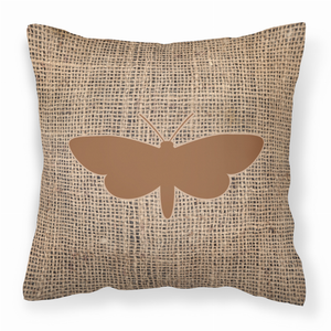 Insects Burlap Fabric Decorative Pillow - 615872541683