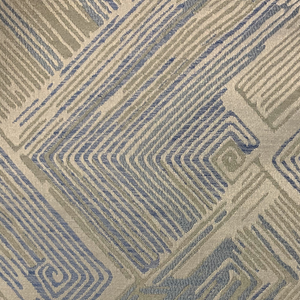 Plutus Blue, Beige Hidden Tour Abstract Luxury Throw Pillow - 017247669402