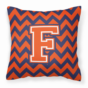 Monogram Letter Chevron Fabric Decorative Pillow - 638508316493