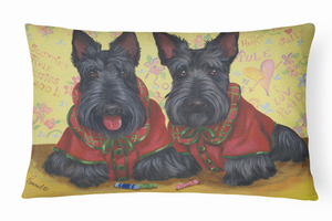 Dog Portrait/Landscape Painting Fabric Decorative Pillow - 194030412985