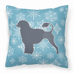 Winter Snowflake With Dog Fabric Decorative Pillow - 638508515513