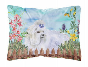 Spring Dog Art Canvas Fabric Decorative Pillow - 652259182596