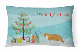 Cat Art/Merry Christmas Canvas Fabric Decorative Pillow - 194030397466