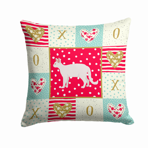 Cat Print Love Fabric Decorative Pillow - 194030151280