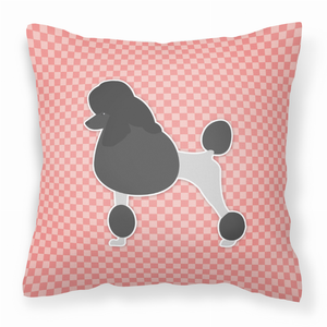 Dog Profile Checkerboard Design Fabric Decorative Pillow - 638508511225