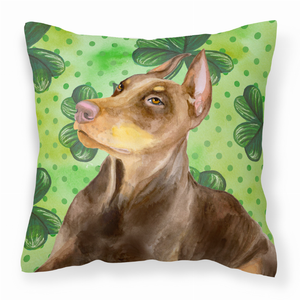 St Patrick's Design with Dog Fabric Decorative Pillow - 652259220113