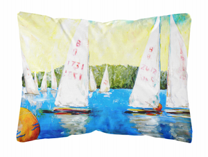 Boat Painting Fabric Decorative Pillow - 615872795178