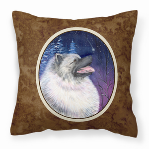 Starry Night Design with Dog Picture Fabric Decorative Pillow - 615872503964