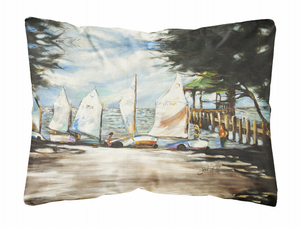 Boat Painting Fabric Decorative Pillow - 615872951123