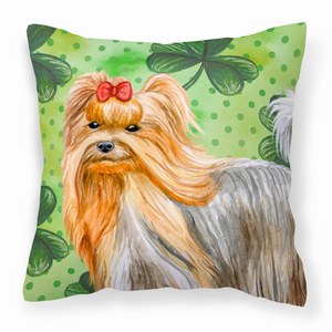 St Patrick's With Dog Fabric Decorative Pillow - 652259223350