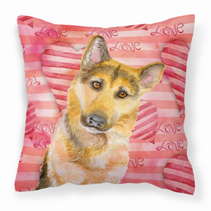 Dog With Love Stripes Fabric Decorative Pillow - 652259222742