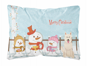 Merry Christmas Carolers Dog Art Canvas Fabric Decorative Pillow - 638508467768