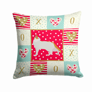 Cat Print Love Fabric Decorative Pillow - 194030150863