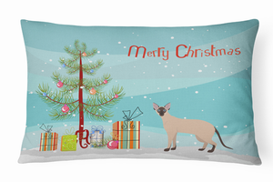 Cat Art/Merry Christmas Canvas Fabric Decorative Pillow - 194030397190