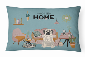 Sweet Home Dog Art Canvas Fabric Decorative Pillow - 194030365465