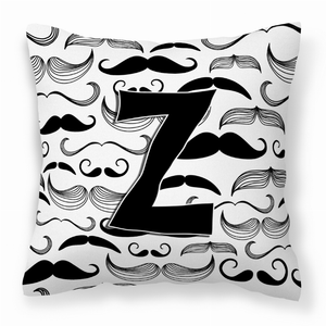 Monogram Letter Moustache Fabric Decorative Pillow - 615872977789