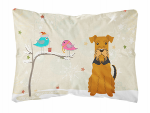 Christmas Presents between Friends Dog Art Canvas Fabric Decorative Pillow - 638508469137