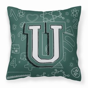 Monogram Letter Back to School Fabric Decorative Pillow - 615872977994
