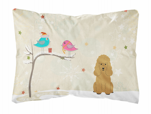Christmas Presents between Friends Dog Art Canvas Fabric Decorative Pillow - 638508469410