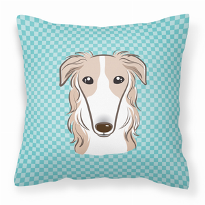 Dog Face Checkerboard Design Fabric Decorative Pillow - 615872896318