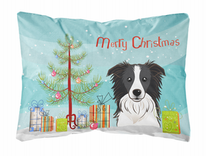 Carolines Treasures Christmas Tree and Dog Canvas Fabric Decorative Pillow, Canvas, 12x16 Inches Classic