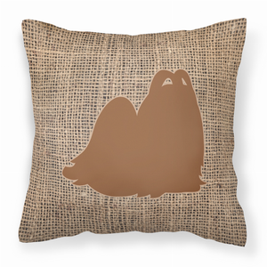 Dog Breed Burlap Fabric Decorative Pillow - 615872542147