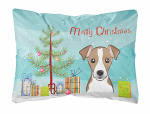 Christmas Tree and Dog Canvas Fabric Decorative Pillow - 638508145499