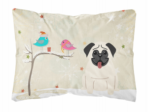 Caroline?s Treasures Christmas Presents Between Friends Dog Art Canvas Decorative Pillow, 12x16
