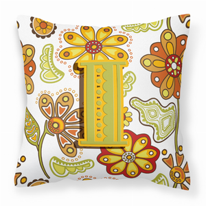 Monogram Letter Floral Fabric Decorative Pillow - 615872976065