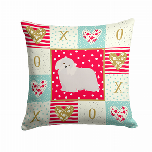 Love Design with Dog Fabric Decorative Pillow - 194030176009